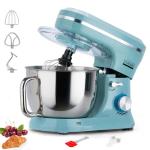 Electric Stand Mixer with 6.5 Quart Bowl, Household Food Mixer 10+p Speeds 660W, Kitchen Tilt-Head Bread Dough and Cake Mixers with Dough Hook, Whisk, Beater, Splash Guard and Egg Separator (Blue)