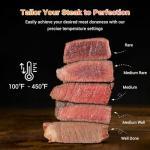 Tastee Air Fryer, 8-in-1 Compact 5.5QT AirFryers, 450°F Digital Airfryer Dehydrator with Dual-sensor Smart Probe, 24 Presets One-touch Cooking, In-app Recipes with Window, Dishwasher-safe & Non-stick