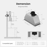 VIKIO HOME Range Hood Insert 30 Inch, 980 CFM Built-in Kitchen Vent Hood, Ducted/Ductless Convertible, Stainless Steel Range Hood with Gesture & Touch Control, Kitchen Hoods for Over Stove