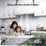 VIKIO HOME Range Hood Insert 30 Inch, 980 CFM Built-in Kitchen Vent Hood, Ducted/Ductless Convertible, Stainless Steel Range Hood with Gesture & Touch Control, Kitchen Hoods for Over Stove