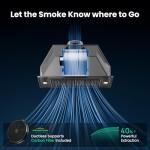 VIKIO HOME Range Hood Insert 30 Inch, 980 CFM Built-in Kitchen Vent Hood, Ducted/Ductless Convertible, Stainless Steel Range Hood with Gesture & Touch Control, Kitchen Hoods for Over Stove