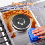 AMZCHEF 36 inch Gas Cooktop with 5 Made in Italy SABAF Power Burners.Max 48300 BTU/hr Built-in Gas Stove top of 304 Stainless steel with Double Sided griddle,NG/LPG Convertible,ETL.