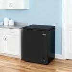 EUHOMY 3.5 Cu.Ft Chest Freezer with Removable Basket, Small Deep Freezer Adjustable 7 Thermostat, Quiet Mini Freezer Free-Standing Top Door, Energy Saving for Apartment/Garage/Basement/Dorm/Home,Black
