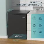 EUHOMY 3.5 Cu.Ft Chest Freezer with Removable Basket, Small Deep Freezer Adjustable 7 Thermostat, Quiet Mini Freezer Free-Standing Top Door, Energy Saving for Apartment/Garage/Basement/Dorm/Home,Black