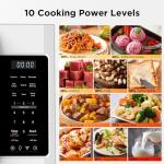 BLACK+DECKER Over the Range Microwave Oven with Vent and One-Touch Auto Cooking, 1.7 cu. ft. OTR Over Stove Microwave, White, 1000 Watts, EM044K6CF-WH