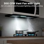 BLACK+DECKER Over the Range Microwave Oven with Vent and One-Touch Auto Cooking, 1.7 cu. ft. OTR Over Stove Microwave, White, 1000 Watts, EM044K6CF-WH