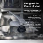 Kenmore 22-14682 Elite 24" Built-In Dishwasher-UltraWash Plus, TurboDry, QuietWash, SmartWash, TurboFlex Third Rack & Reach-Thru Handle - 15 Place Settings -42 DBA - ENERGY STAR Certified - 24"-White