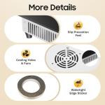 JAYGOVAN 4 Burner Electric Cooktop 110V, 23 Inch Electric Stove Countertop & Built-in, 3000W Ceramic Stove Top with 9 Heating Level, Child Lock, Timer, Hard Wire, No Plug