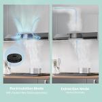 Comfee' Range Hood 30 inch, Under Cabinet Ducted/Ductless Convertible Slim Vent Hood, Durable Stainless Steel Kitchen Stove Hood, 3 Speed Exhaust Fan and 2 LED Lights Range Hood (Black)