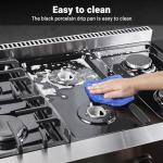 AAOBOSI 36 inch Gas Cooktop, Freestanding Range Commercial Cooktops, Built-in Propane Stoves Top NG/LPG Switch, Cast Iron Stove Top Covers for with 6 Gas Burners for Cooking, Grilling