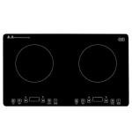 OMEO Portable Double Induction Cooktop 2 Burner Electric Cooktop, Touch Control 110V Induction Cooker with Safety Lock, Pause, Auto Shutoff Timer Setting, 9 Heating Level and Overheating Protection