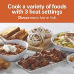 Hamilton Beach 7 Quart Programmable Slow Cooker With Flexible Easy Programming, 5 Cooking Times, Dishwasher-Safe Crock & Lid, Silver (33473)