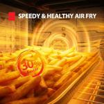 TOSHIBA ChefFry Air Fryer Toaster Oven Combo, 12-in-1 Convection Countertop Oven, 34QT / 32L Large Capacity, 1750W, Master Pizza Modes Design with Exclusive Dual-Temp Tech, Stainless Steel