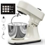 9-IN-1 Stand Mixer, 660W 12-Speed Kitchen Mixer, 5.5QT Bowl Household Food Mixers include Dough Hook, Whisk and Beater, Food Mixer for Most Home Cooks, Kitchen Scale for Baking and Most Home Cooks
