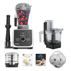 Vitamix Ascent X4 Gourmet SmartPrep Kitchen System with Food Processor Attachment plus 2 additional Blade Discs, 48-ounce Container with SELF-DETECT, Polar White