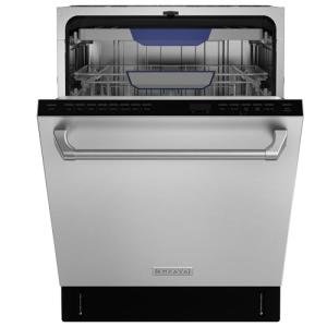 Empava 24 Inch Built-in Dishwasher, Stainless Steel Tub, 15 Place Settings 8 Wash Cycles, 3 Racks, Dual-Dry System, Top Control, 45 dB Ultra Quiet, Energy Star & UL Certified