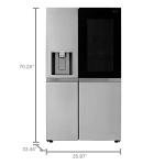 27 cu. ft. Side by Side Smart Refrigerator w/InstaView and Craft Ice in PrintProof Stainless Steel