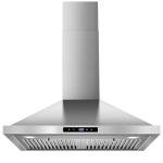 Tieasy Wall Mount Range Hood 30 inch Kitchen Hood 700 CFM with Ducted/Ductless Convertible Duct, Touch Control, Permanent Filters, Stainless Steel, 3 Speed Exhaust Fan, LED Light