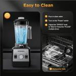 H-Duka Smoothie Blender, 1400 Watt Powerful Blender for Smoothies, 64oz Capacity Countertop Blenders for Kitchen with BPA Free Container, Ice Crushing, Frozen Drinks, Puree, Protein Shakes