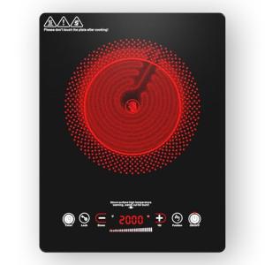 VBGK Single Burner Electric Cooktop,110V 1800W Electric Stove Top with LED Touch Control,Single electric burner 9 Power Levels, 4 hTimer, Safety Lock,Overheat protection