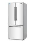 BLACK+DECKER 16 Cu. Ft. French Door Refrigerator with Built-in Ice Maker, Full Size Refrigerator with Bottom Mount Freezer Drawer, ENERGY STAR certified, White