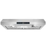 SNDOAS Range Hood 30 Inch Under Cabinet,Ductless Range Hoods with Touch Control,3-Venting Kitchen hood,Stainless Steel Vent Hood,Under Cabinet Range Hood 30 inch,Hood Vents for Kitchen 3 Speeds