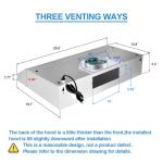 SNDOAS Range Hood 30 Inch Under Cabinet,Ductless Range Hoods with Touch Control,3-Venting Kitchen hood,Stainless Steel Vent Hood,Under Cabinet Range Hood 30 inch,Hood Vents for Kitchen 3 Speeds