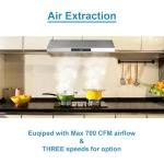 SNDOAS Range Hood 30 Inch Under Cabinet,Ductless Range Hoods with Touch Control,3-Venting Kitchen hood,Stainless Steel Vent Hood,Under Cabinet Range Hood 30 inch,Hood Vents for Kitchen 3 Speeds