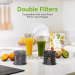 Cold Press Juicer, Slow Masticating Juicer Machines for Whole Vegetable and Fruit, 4.3" Feed Chute, BPA Free, Quiet Easy Clean Juicer to Unlock Fresh & Nutritious Juices(Black)