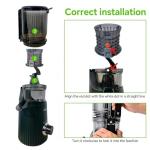 Cold Press Juicer, Slow Masticating Juicer Machines for Whole Vegetable and Fruit, 4.3" Feed Chute, BPA Free, Quiet Easy Clean Juicer to Unlock Fresh & Nutritious Juices(Black)