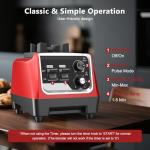 H-Duka 1800W Smoothie Blender and Grinder Combo 70OZ Large Capacity Countertop Blenders for Kitchen High Speed Blender for Smoothies Ice Crushing Frozen Drinks Puree (Dark Red)