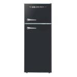 HAMILTON BEACH HBFR786BLACK6COM RCA RFR786-BLACK 2 Door Apartment Size Refrigerator with Freezer, 7.5 cu. ft, Retro Black