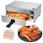 Hijolla Electric Pizza Oven Commercial Pizza Maker Countertop Pizza Machine 1200w With Timer, Stainless Steel Pizza Cooker,Indoor Countertop Pizza Oven For Home、Restaurant & Commercial Use