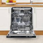 Equator 24" Built in Tall Tub Dishwasher 15 Place 3rd Rack 8 Wash 1400 RPM Turbo Dry 110V E-Star in Silver