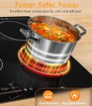 JollyOne Electric Cooktop 30 Inch 8600W, 5 Burner Bulit-in Electric Stove Top Burner Ceramic Cook Top, Touch Control Stove Top with Child Lock, Timer, Multi-Ring Control, 220-240V Hard Wire