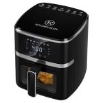 Kitchen Elite Digital Air Fryer Oven, Compact Cooker with Window, 7 Presets, Nonstick Basket for Fast Cooking, Easy Cleanup, 5.28 Quart, Black
