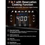 Kitchen Elite Digital Air Fryer Oven, Compact Cooker with Window, 7 Presets, Nonstick Basket for Fast Cooking, Easy Cleanup, 5.28 Quart, Black