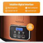 Toastmaster 4-Quart Digital Slow Cooker with Locking Lid - Food Warmer for Dip, Soups, Parties, Meal Preparation & More - Copper