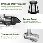 Cold Press Juicer Machines, AMZCHEF Slow Masticating Juicer with Reverse Function, High Juice Yield, Easy Clean with Brush, Recipes for High Nutrient Fruits and Vegetables, Black(Updated)