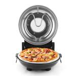 KLAIF 12" Electric Countertop Pizza Oven With Ceramic Stone, Dual Adjustable Temperature Control, Includes 4 Pizza Tools, LMC-Black
