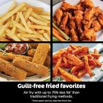 Ninja Foodi 6-in-1 FlexBasket Air Fryer with 7-QT MegaZone & Basket Divider for Large Proteins & Full Meals, Smart Finish Cook 2 Foods 2 Ways, Family Sized Capacity, Air Fry, Roast & More, Black DZ071