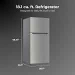 Kenmore 30" Top Mount Refrigerator with Freezer - Adjustable Shelving, Humidity-Controlled Crispers, LED Lighting, ENERGY STAR Certified, 18.1 cu. ft. Capacity - Fingerprint Resistant Metallic Steel