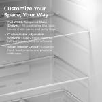 Kenmore 30" Top Mount Refrigerator with Freezer - Adjustable Shelving, Humidity-Controlled Crispers, LED Lighting, ENERGY STAR Certified, 18.1 cu. ft. Capacity - Fingerprint Resistant Metallic Steel