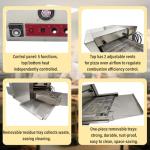 WYDDDARY Conveyor Pizza Oven 32~572°F Commercial Conveyor 12" Belt Baking Electric Oven for Pizzerias, Cafes, and Fast-food Restaurants AC220V 1PH