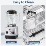 Aeitto Blenders for Kitchen with 68Oz. Large Capacity, 1800W Max Power Smoothie Blender, 3 Preset Programs & 7 Speeds, Professional Countertop Blender for Smoothies, Ice Crush, Generation2 Silver