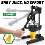 Hand Press Juicer Machine, Commercial Heavy Duty Cast Iron manual Press, for Orange Juice Lime Lemon Pomegranate, Easy to Use & Clean