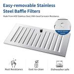 Zomagas Range Hood Insert 30 inch,Stainless Steel Kitchen Vent Hood 600CFM,Built-in Kitchen Stove Hood w/Front Button Controls and Front LED Lights,Baffle Filters,Ducted/ductless Convertible Duct