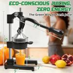 Hand Press Juicer Machine, Commercial Heavy Duty Cast Iron manual Press, for Orange Juice Lime Lemon Pomegranate, Easy to Use & Clean