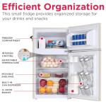 Frigidaire EFR840-Cream EFR840 Retro Mini Fridge with Freezer & Side Bottle Opener-Small 2 Door Refrigerator for Office Bar or College Dorm Room-3.1 Cu Ft (Cream)