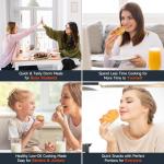 Kitchen Elite® Air Fryer Compact, 7-in-1 Digital Small Airfryer, 90%+ Less Oil, Nonstick & Dishwasher Safe Basket, Easy for Crispy Meals & Snacks, with Tray, Space Saving, Light Sound, Gray